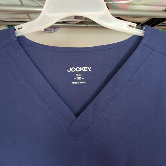 Jockey Scrub Top Unisex SS Navy - Size 3XL NWT - Picture 3 of 5